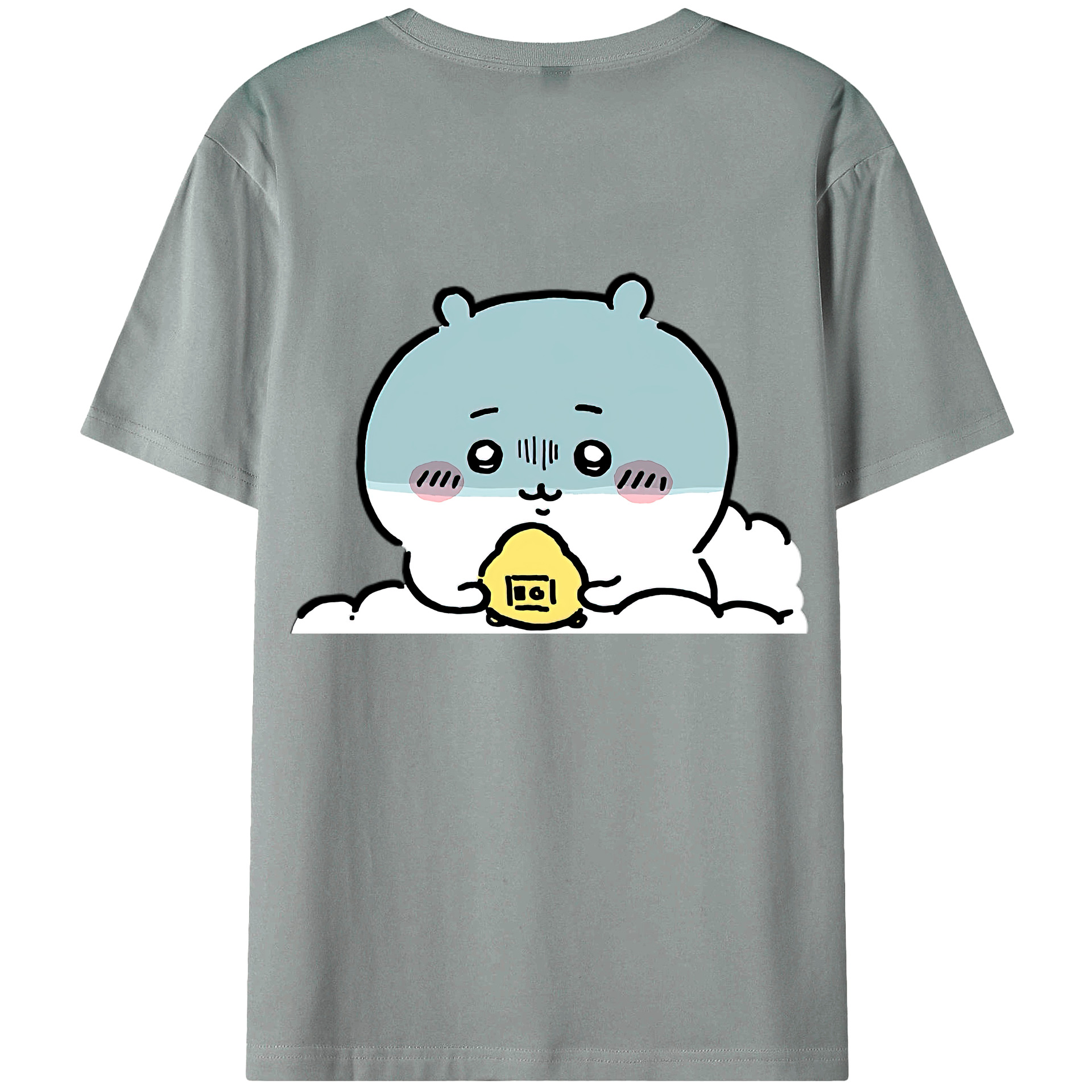 （画像用） ちいかわ ちいかわ Chii-kawa chiikawa 綿100％ メンズ半袖Tシャツ（バックプリント） 通気性